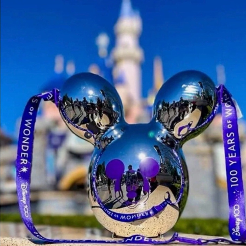 Disney Chrome Mickey Balloon Crossbody - Silver & Purple